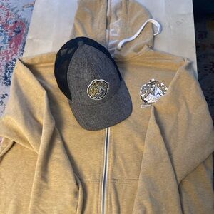 Men's Tan Zip-Up Sweater